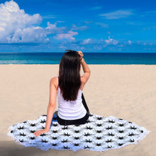 Black Silhouette Tarantula Animal Beach Blanket