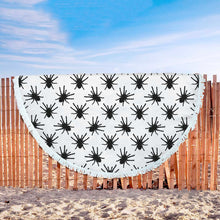 Black Silhouette Tarantula Animal Beach Blanket