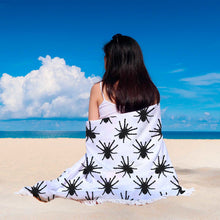 Black Silhouette Tarantula Animal Beach Blanket