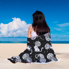 Black Space Cat Beach Blanket