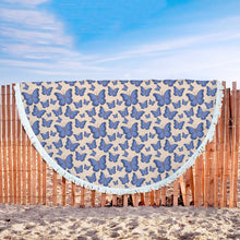 Blue Butterflies Animal Beach Blanket