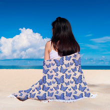 Blue Butterflies Animal Beach Blanket