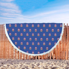 Blue Easter Egg Beach Blanket
