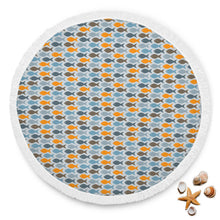 Blue Fish Abstract Beach Blanket