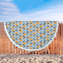 Blue Fish Abstract Beach Blanket