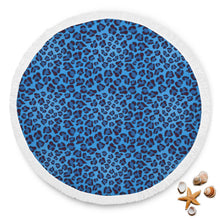 Blue Legopard Animal Beach Blanket
