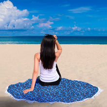 Blue Legopard Animal Beach Blanket
