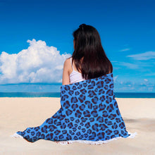 Blue Legopard Animal Beach Blanket