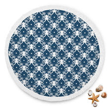 Blue Octopus Print Beach Blanket
