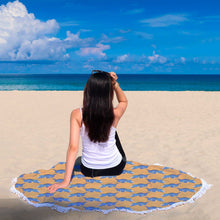 Blue Triceratops Animal Beach Blanket