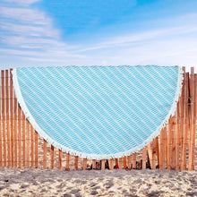 Blue Wave Abstract Beach Blanket