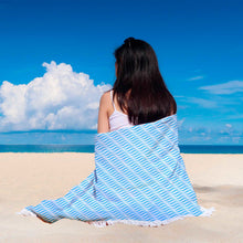 Blue Wave Abstract Beach Blanket