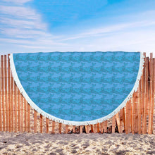 Blue Whale Abstract Beach Blanket