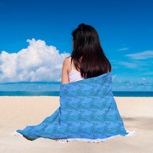 Blue Whale Abstract Beach Blanket