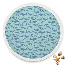 Blue Whale Mermaid Beach Blanket