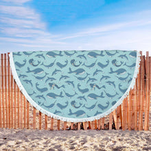 Blue Whale Mermaid Beach Blanket