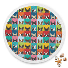 Boston Terrier Dog Beach Blanket