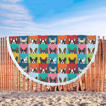Boston Terrier Dog Beach Blanket