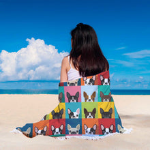 Boston Terrier Dog Beach Blanket