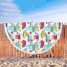 Boxes Lemur Animal Beach Blanket