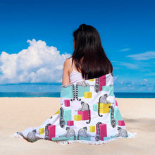 Boxes Lemur Animal Beach Blanket