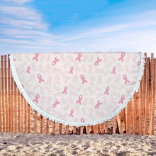 Breast Cancer Ribbon Beach Blanket