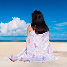Breast Cancer Ribbon Beach Blanket