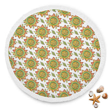 Bright Colorful Floral Beach Blanket