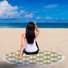 Bright Colorful Floral Beach Blanket