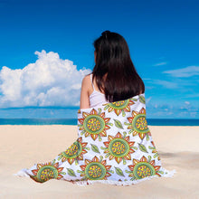 Bright Colorful Floral Beach Blanket