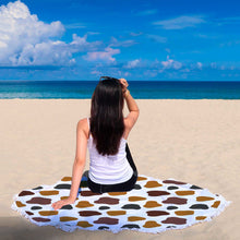Brown Cow Skin Beach Blanket