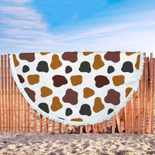 Brown Cow Skin Beach Blanket