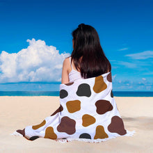 Brown Cow Skin Beach Blanket