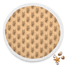 Brown German Shepherd Beach Blanket