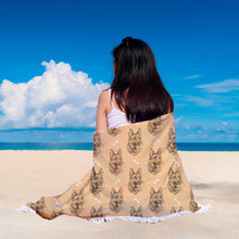 Brown German Shepherd Beach Blanket