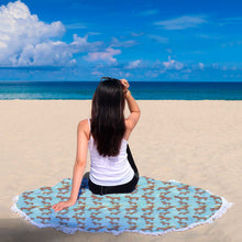 Brown Goat Abstract Beach Blanket