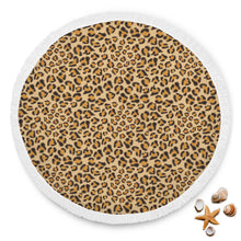 Brown Leopard Skin Animal Beach Blanket