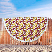 Brown Ram Printed Beach Blanket