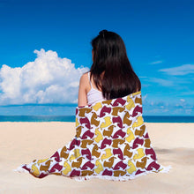 Brown Ram Printed Beach Blanket