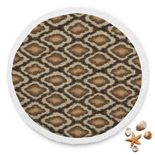 Brown Snake Skin Animal Beach Blanket