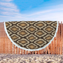Brown Snake Skin Animal Beach Blanket