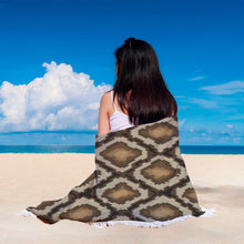 Brown Snake Skin Animal Beach Blanket