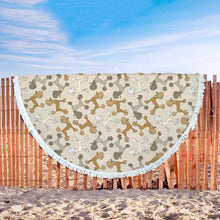 Browny Poodle Dog Beach Blanket