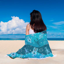 Cancer Blue Zodiac Beach Blanket