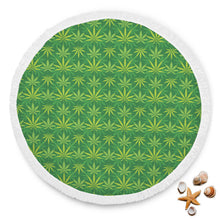 Cannabis Marijuana Leaves Beach Blanket