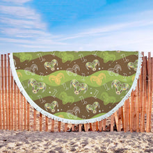 Capricorn Green Zodiac Beach Blanket