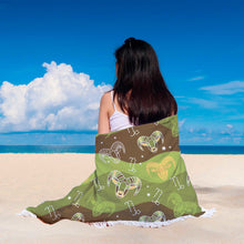 Capricorn Green Zodiac Beach Blanket