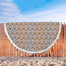 Cartoon Basset Hounds Beach Blanket