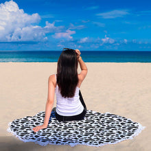 Cartoon Cow Patterned Beach Blanket
