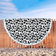 Cartoon Cow Patterned Beach Blanket